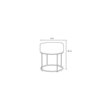 Taburete RELO Ø 40 cm marrón