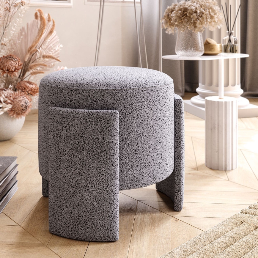 Taburete ROCKET, diámetro 39 cm, gris