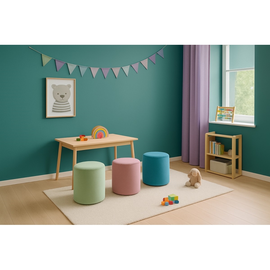 Taburete VEX de 36 cm de diámetro, verde claro