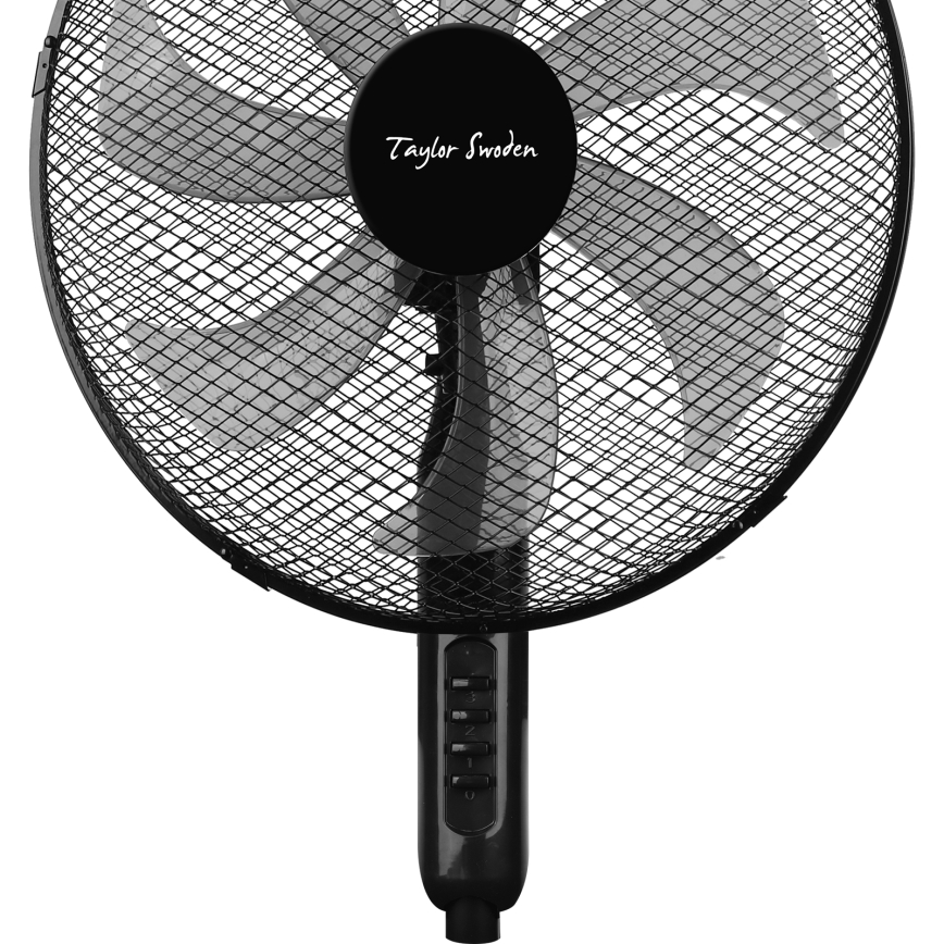 Taylor Swoden - Ventilador de pie 50W/230V 122 cm negro