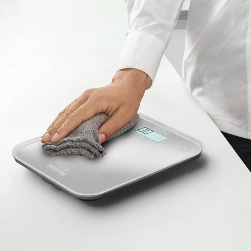 Tefal - Balanza de cocina OPTISS 2xAAA gris