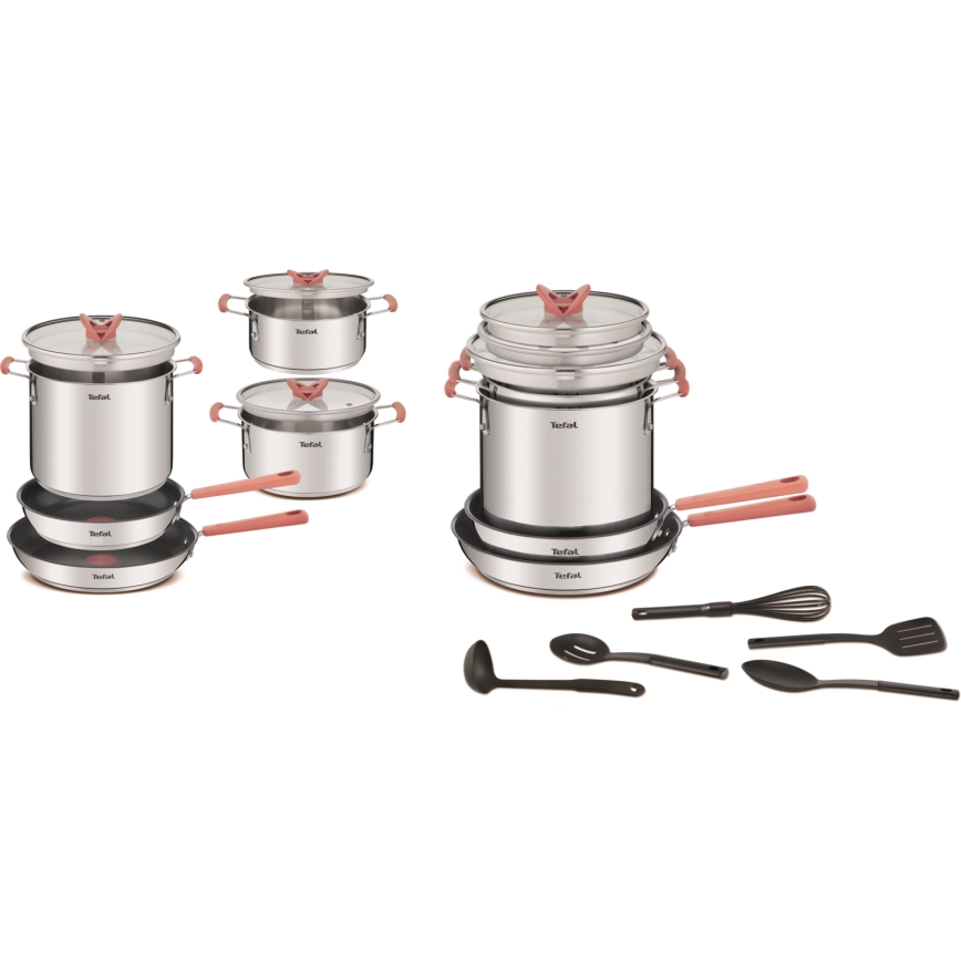 Tefal - Batería de cocina de 13 piezas OPTI'SPACE