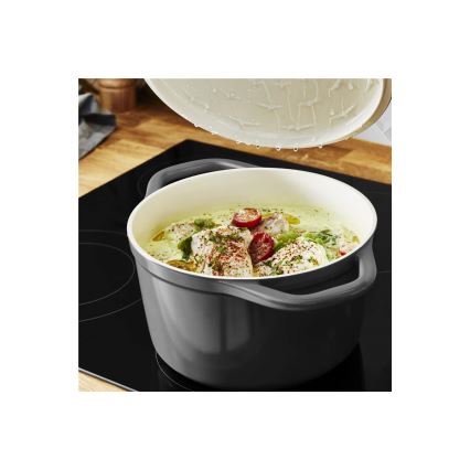 Tefal - Cazo con tapa AIR 20 cm antracita