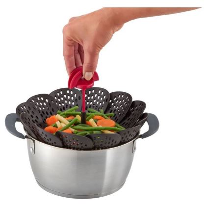 Tefal - Cesta de vapor INGENIO negra/roja