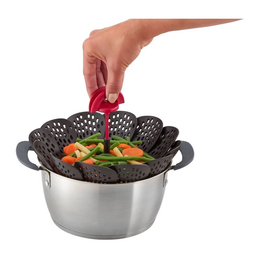 Tefal - Cesta de vapor INGENIO negra/roja