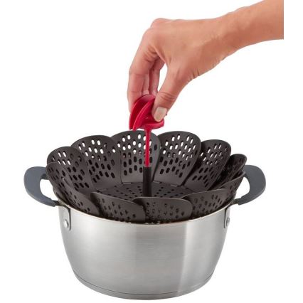 Tefal - Cesta de vapor INGENIO negra/roja