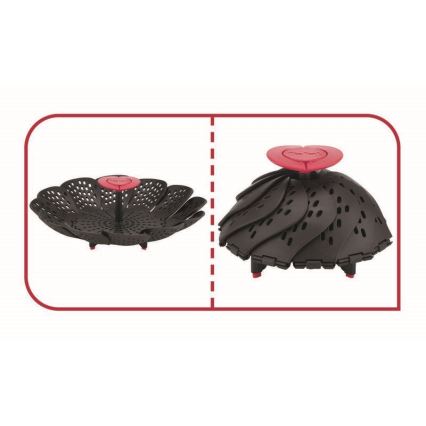 Tefal - Cesta de vapor INGENIO negra/roja