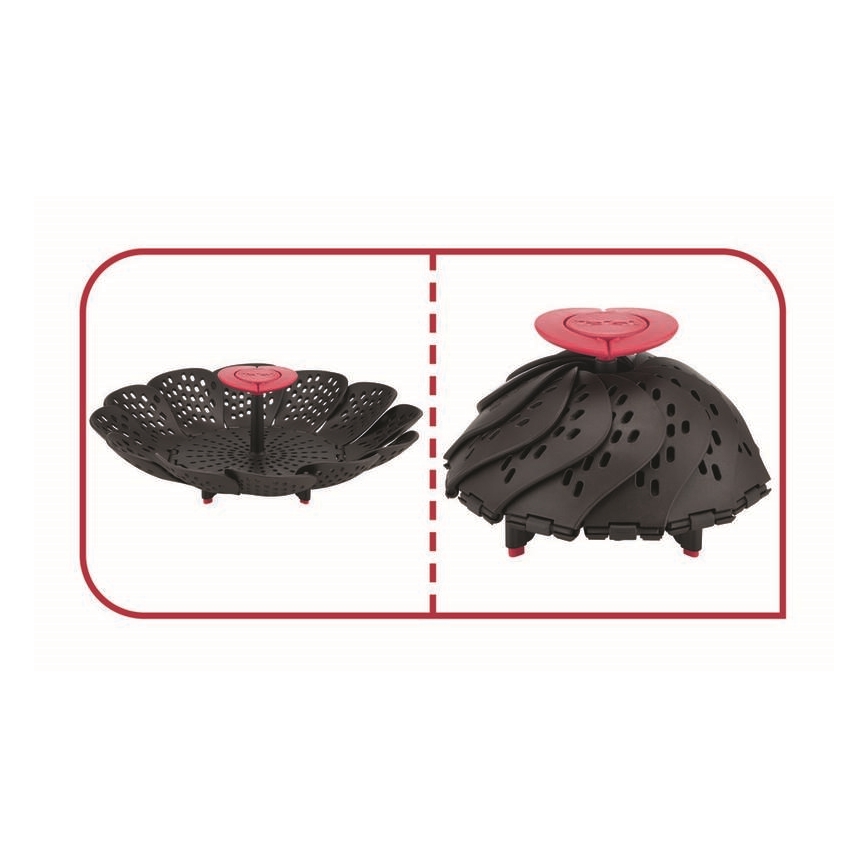 Tefal - Cesta de vapor INGENIO negra/roja