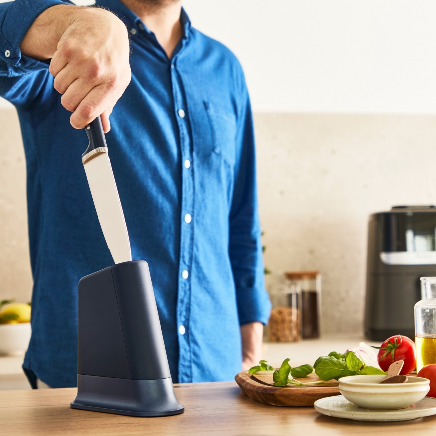 Tefal - Cuchillo de cocina con soporte EVER SHARP de 20 cm