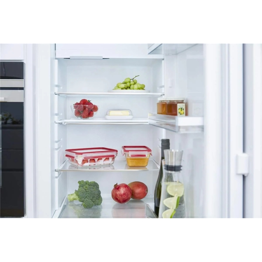 Tefal - Envase para alimentos 1,3 l MSEAL GLASS rojo/vidrio