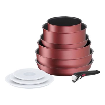 Tefal - Juego de 10 piezas INGENIO DAILY CHEF, color cobre