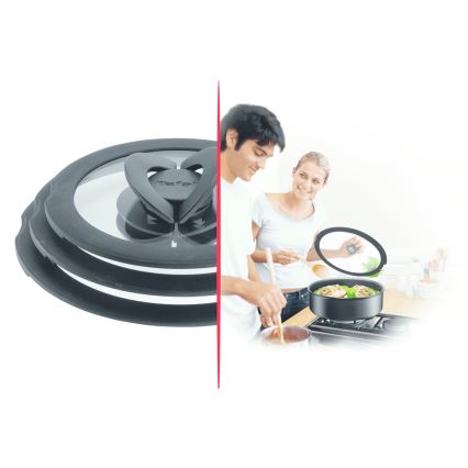 Tefal - Juego de 3 tapas de vidrio INGENIO