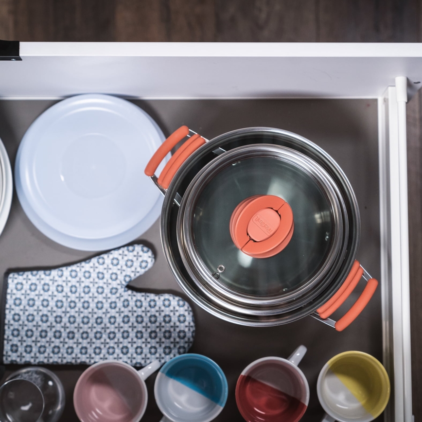 Tefal - Juego de 6 ollas OPTI'SPACE