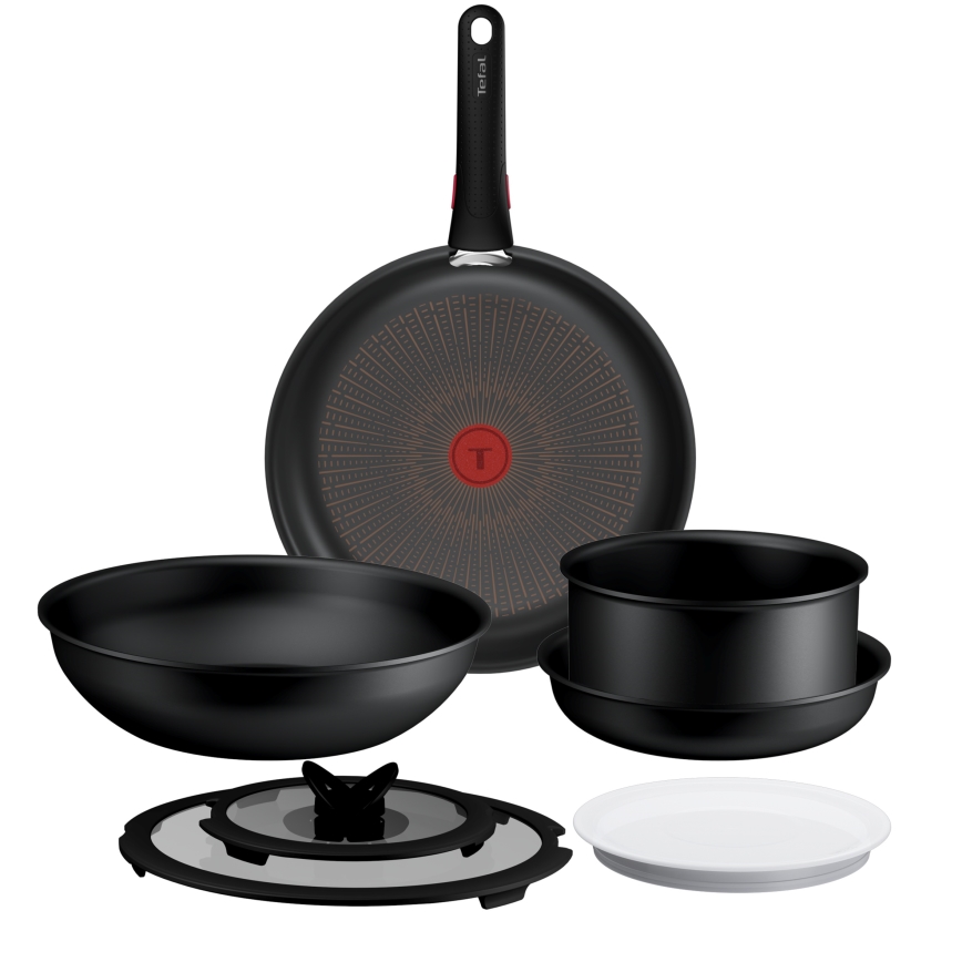 Tefal - Juego de batería de cocina INGENIO Excellence Fusion 8 piezas