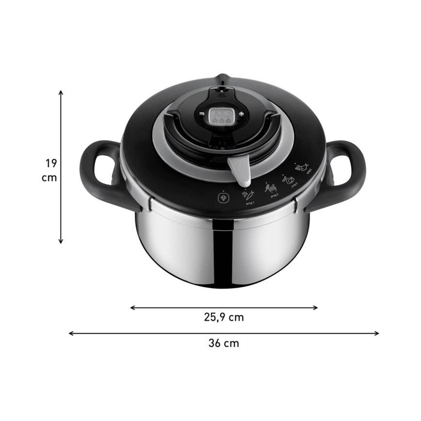 Tefal - Olla a presión de 4,5 l CLIPSO+ CHEF acero inoxidable