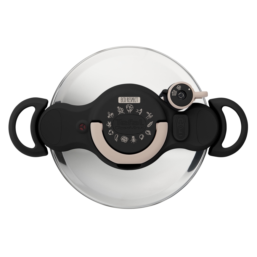 Tefal - Olla a presión 6 l CLIPSINMINUT' NATURAL ECO RESPECT