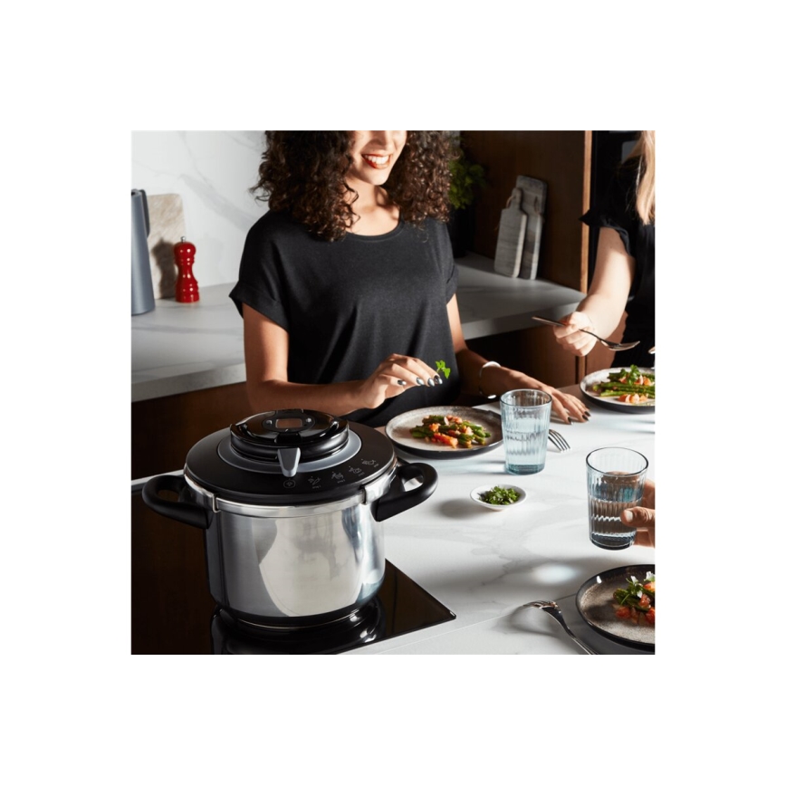 Tefal - Olla a presión 6 l CLIPSO+ CHEF acero inoxidable