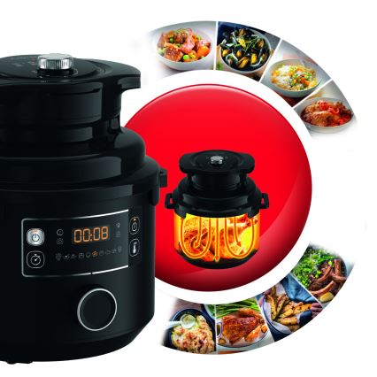 Tefal - Olla a presión eléctrica multifuncional 7,6 l 1200W/230V negra