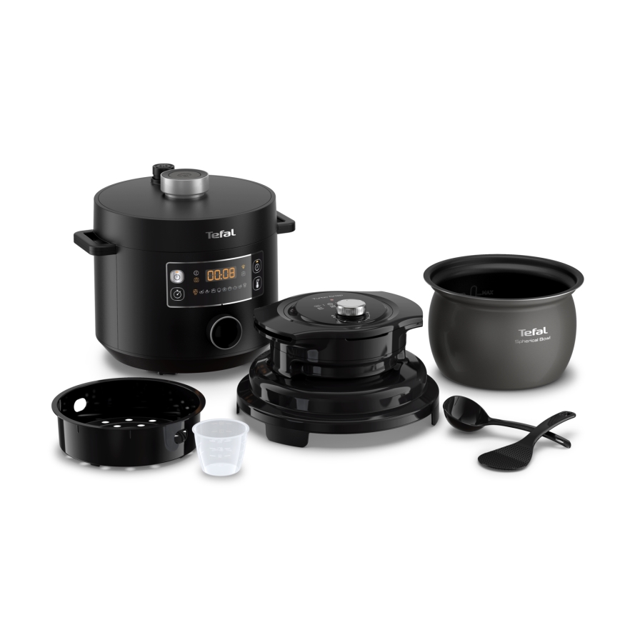 Tefal - Olla a presión eléctrica multifuncional 7,6 l 1200W/230V negra