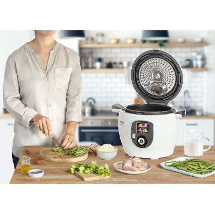Tefal - Olla eléctrica multifunción 6 l 1600W/230V blanca
