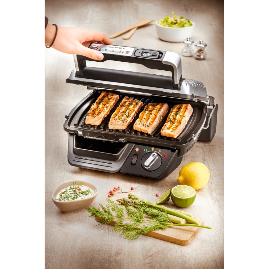 Tefal - Parrilla de contacto SUPERGRILL 2000W/230V