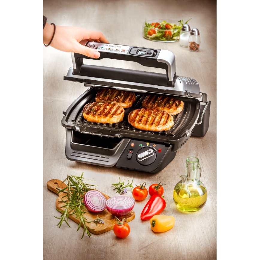 Tefal - Parrilla de contacto SUPERGRILL 2000W/230V