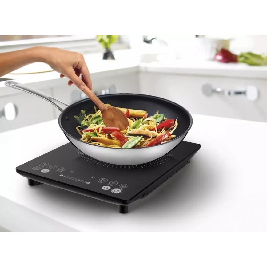 Tefal - Placa de inducción EVERYDAY SLIM 2100W/230V, negra