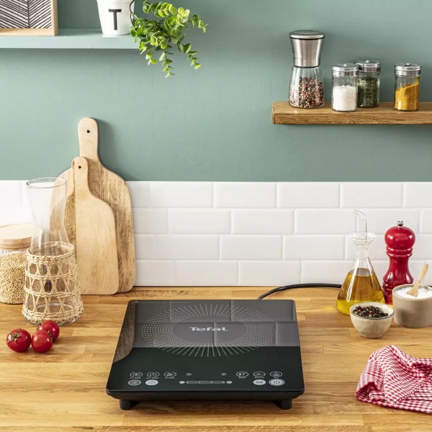 Tefal - Placa de inducción EVERYDAY SLIM 2100W/230V, negra