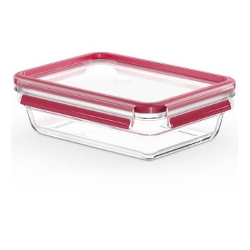 Tefal - Recipiente para alimentos 1,1 l MSEAL GLASS rojo/vidrio