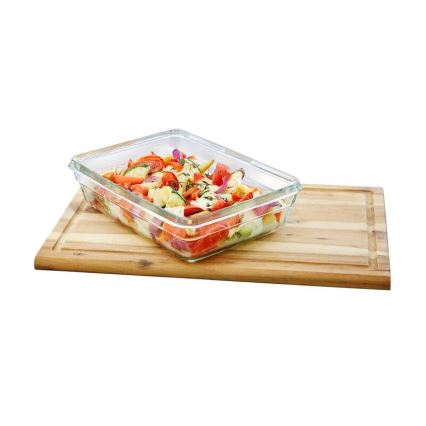 Tefal - Recipiente para alimentos 3 l MSEAL GLASS rojo/vidrio