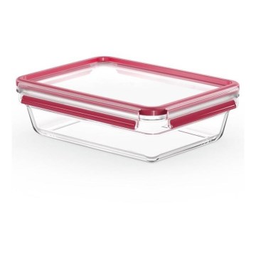 Tefal - Recipiente para alimentos de 2 l MSEAL GLASS rojo/vidrio