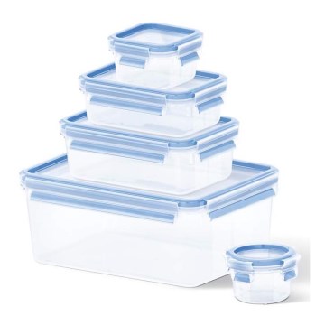 Tefal - Set de 5 recipientes para alimentos MASTER SEAL FRESH, azul