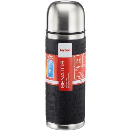 Tefal - Termo con una taza 0,5 l SENATOR acero inoxidable/negro