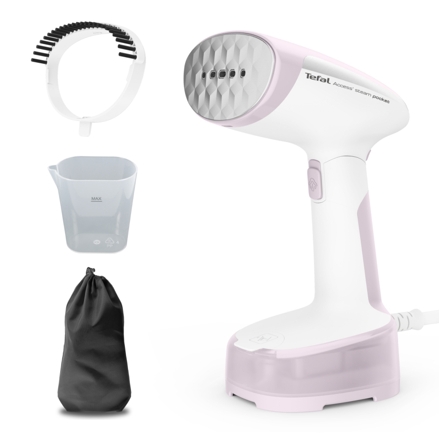 Tefal - Vaporizador portátil de prendas ACCESS STEAM POCKET 1300W/230V rosa