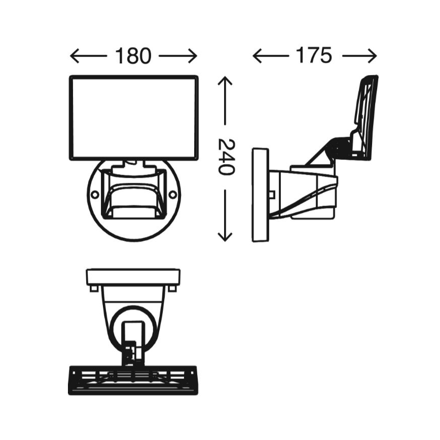 Telefunken 304504TF - Proyector LED de pared para exterior LED/16W/230V IP44