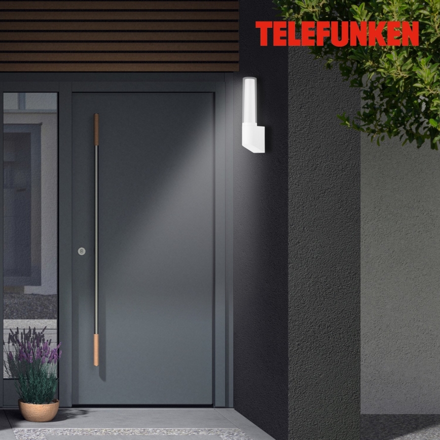 Telefunken 311306TF - Aplique de pared exterior LED/8W/230V 4000K IP44 blanco