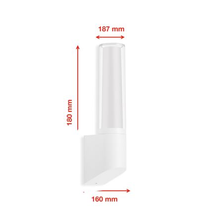 Telefunken 311306TF - Aplique de pared exterior LED/8W/230V 4000K IP44 blanco