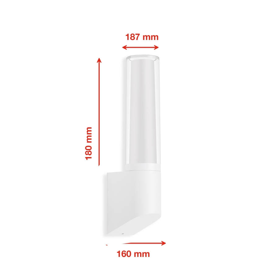 Telefunken 311306TF - Aplique de pared exterior LED/8W/230V 4000K IP44 blanco