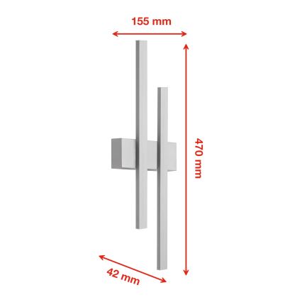 Telefunken 313204TF - Aplique de pared exterior LED 2xLED/4W/230V 4000K IP44