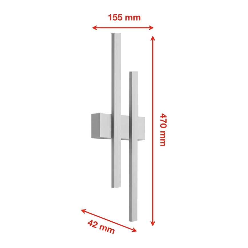 Telefunken 313204TF - Aplique de pared exterior LED 2xLED/4W/230V 4000K IP44