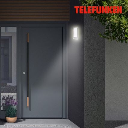Telefunken 313904TF - LED Aplique para exterior con sensor LED/16W/230V IP44