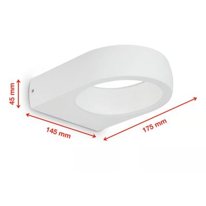 Telefunken 320206TF - Aplique de pared para exterior LED/7,5W/230V IP44 blanco