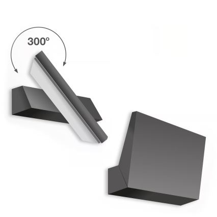 Telefunken - Aplique mural LED para exterior LED/10W/230V IP44 negro