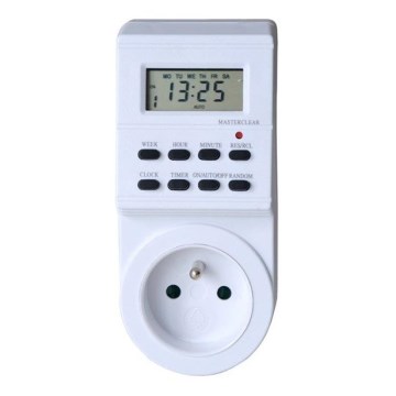 Temporizador digital semanal 16A/230V 200 mAh
