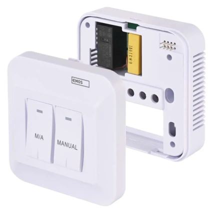 Termostato de ambiente manual inalámbrico 230V/16A 2xAA blanco