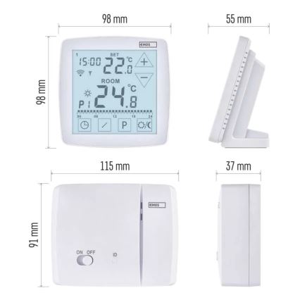 Termostato digital inalámbrico GoSmart 230V/16A Wi-Fi