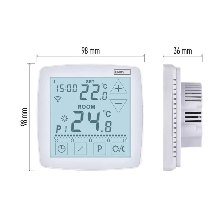 Termostato digital inalámbrico GoSmart 230V/16A Wi-FI Tuya