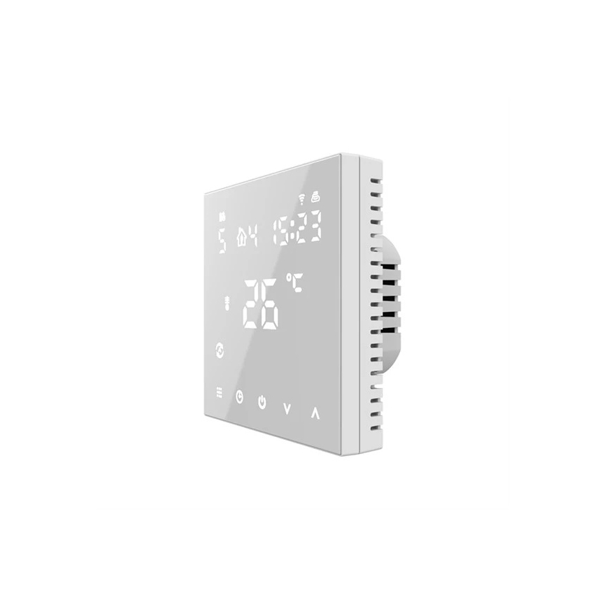 Termostato empotrable 230 V blanco con Wi‑Fi Tuya
