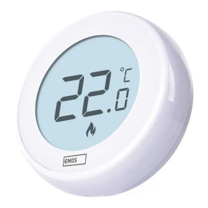 Termostato manual para habitación 230 V/6 A, 2x AA, blanco