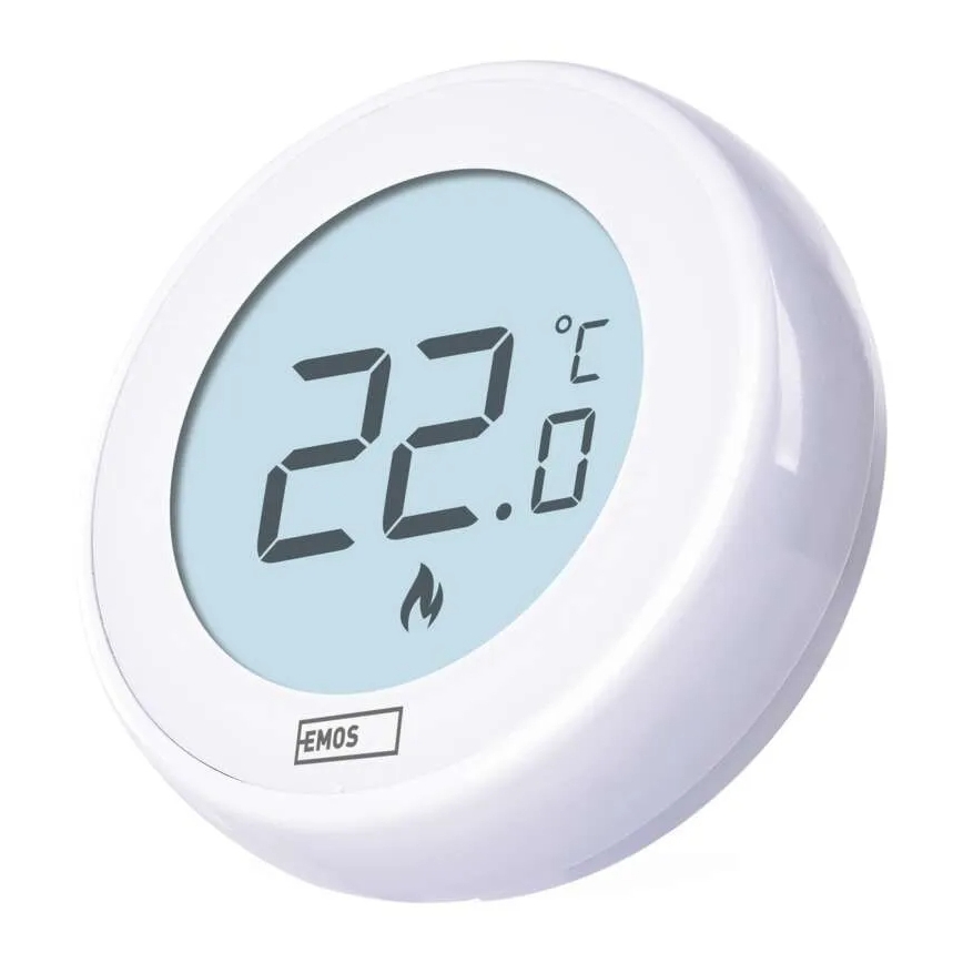 Termostato manual para habitación 230 V/6 A, 2x AA, blanco